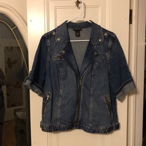 Lane Bryant denim Moto jacket
